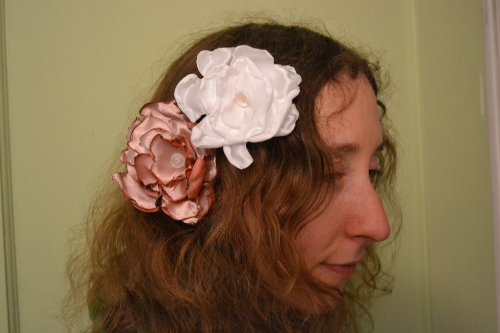 handmade flowers in hair