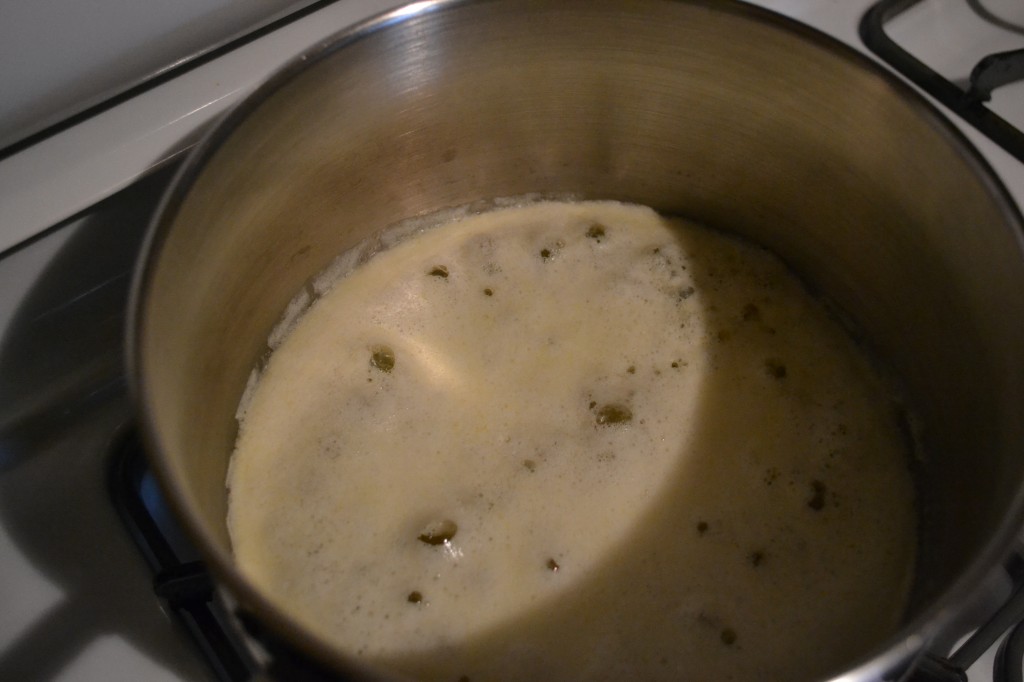 ghee bubbling