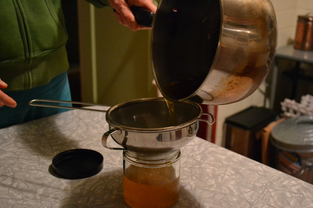 pouring ghee