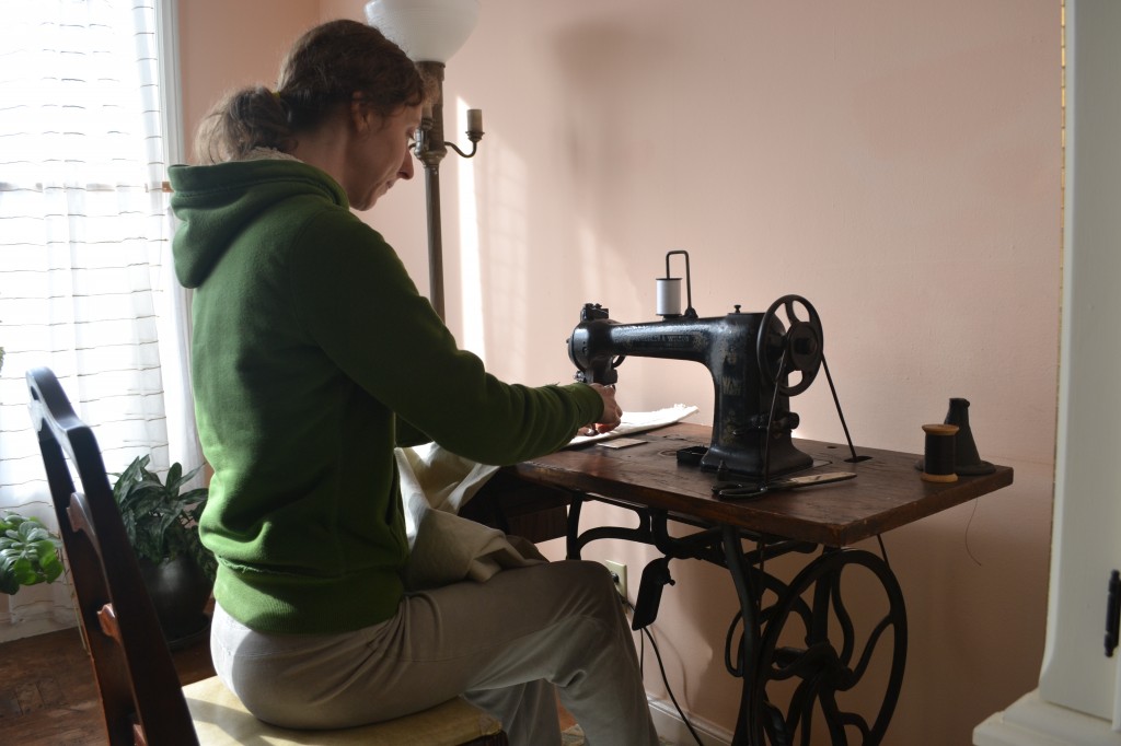 sewing on treadle