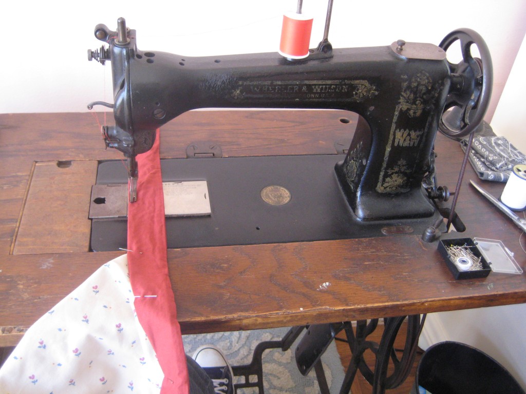 sewing on treadle